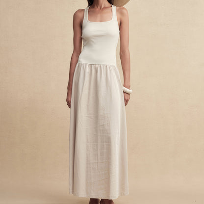Timeless Capsule Classic Minimalist I-Back Panel Maxi Dress