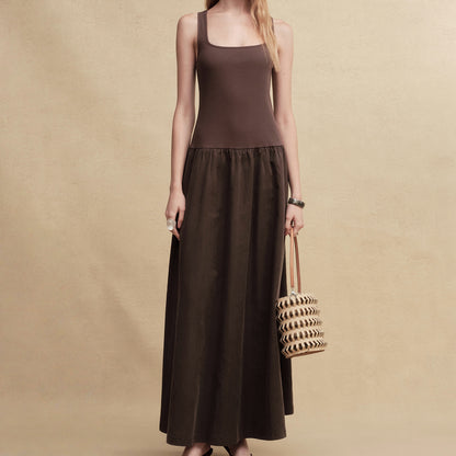 Timeless Capsule Classic Minimalist I-Back Panel Maxi Dress