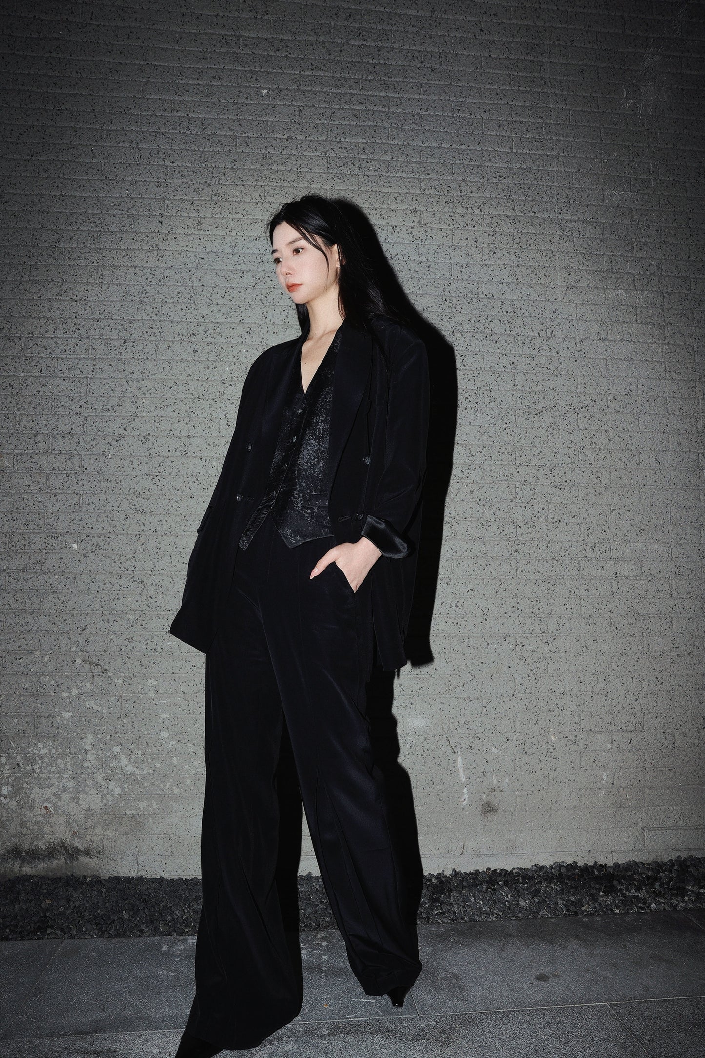 ANAISEY Back-Slit Suit Jacket