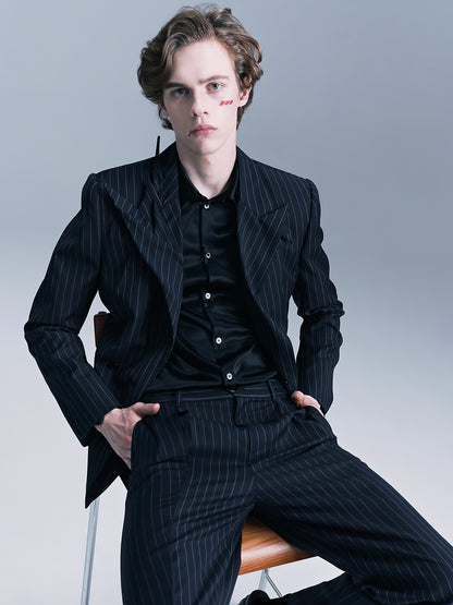 Bamboo leaf lapel suit set