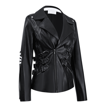 Human Skeleton Leather Jacket