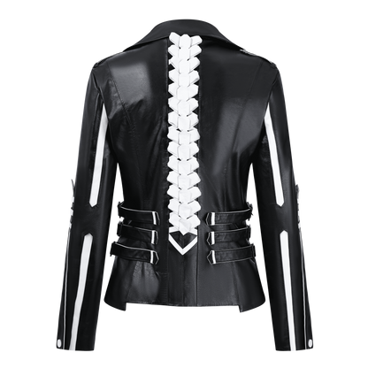 Human Skeleton Leather Jacket