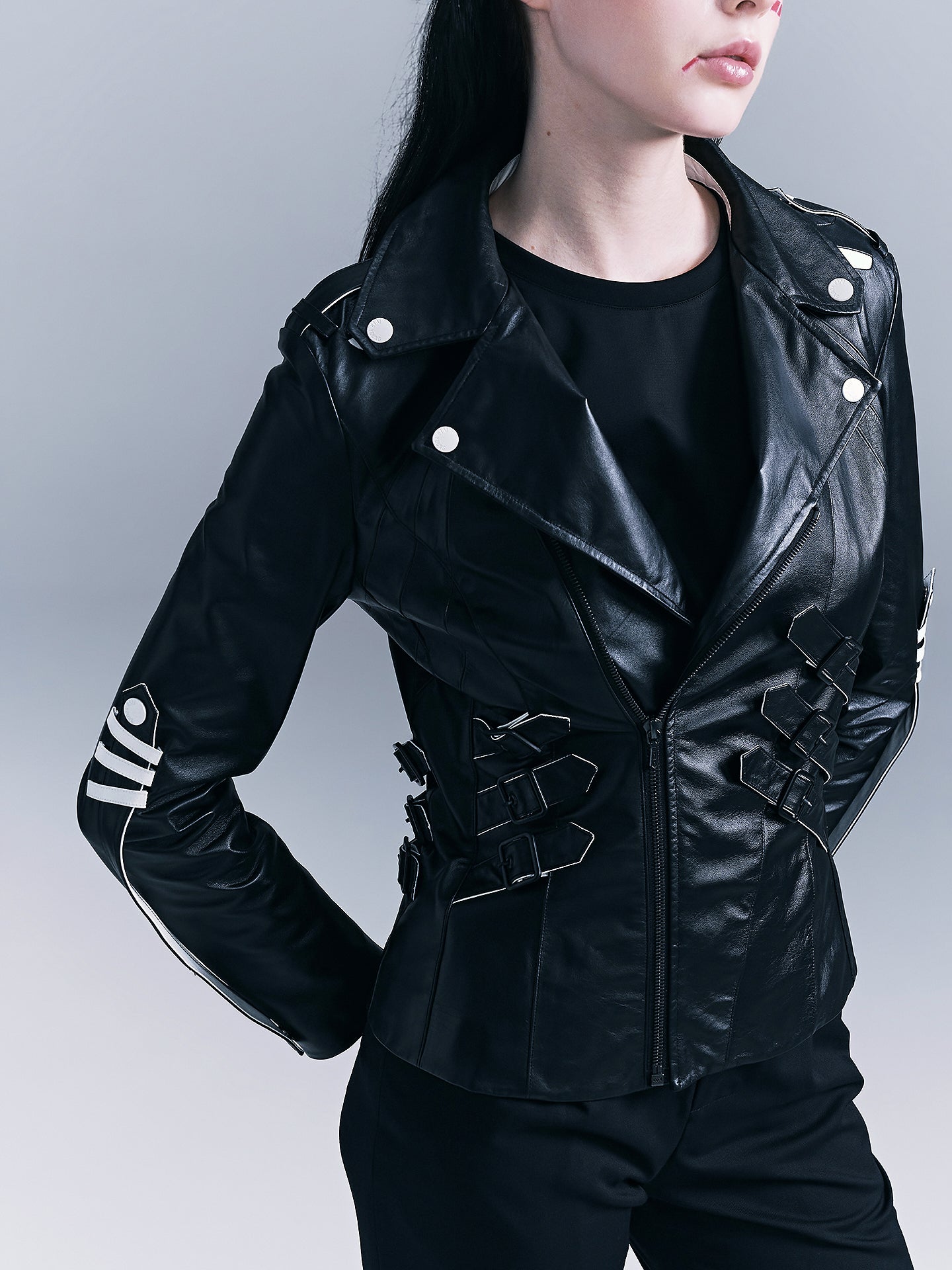 Human Skeleton Leather Jacket