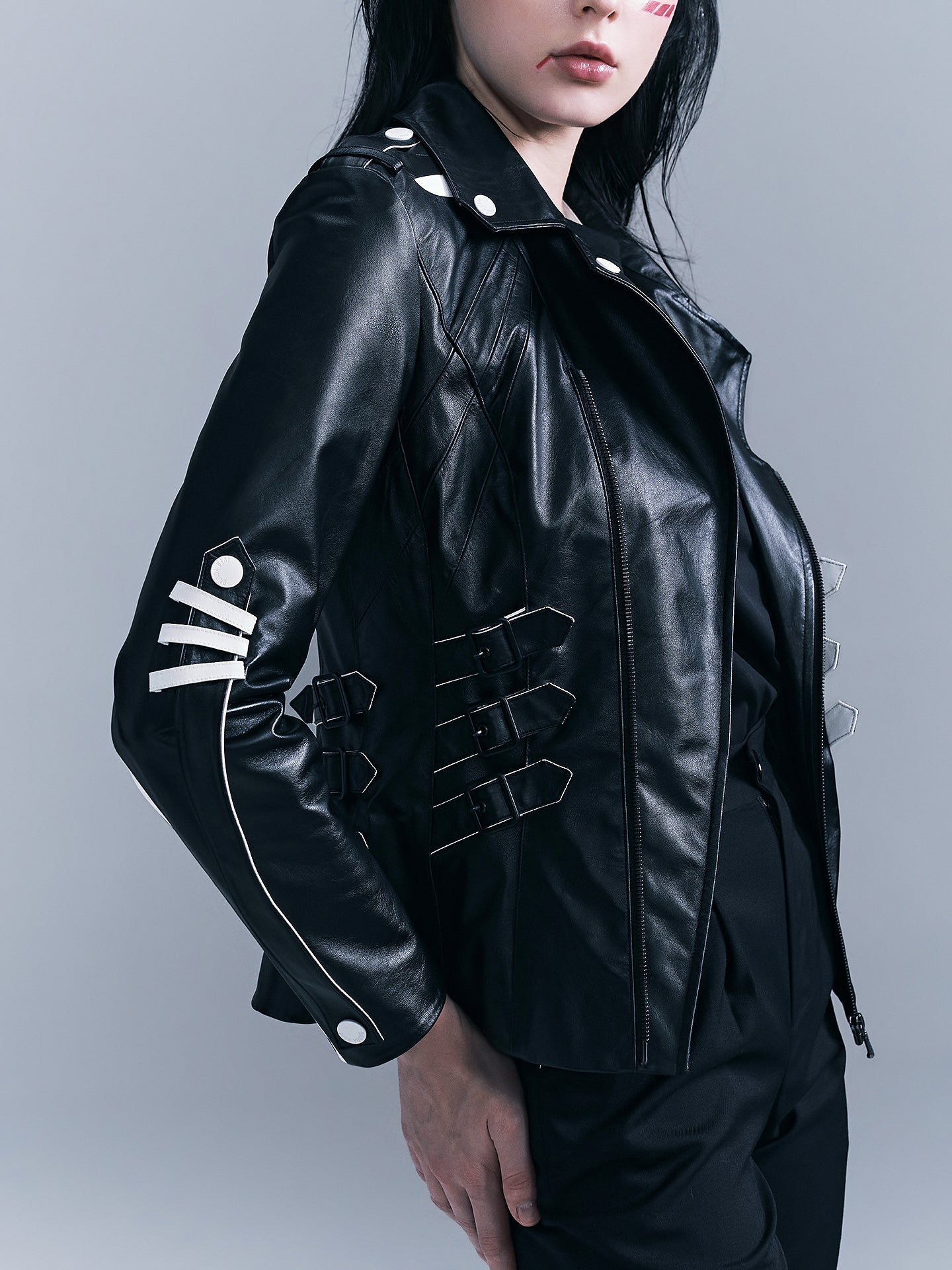 Human Skeleton Leather Jacket