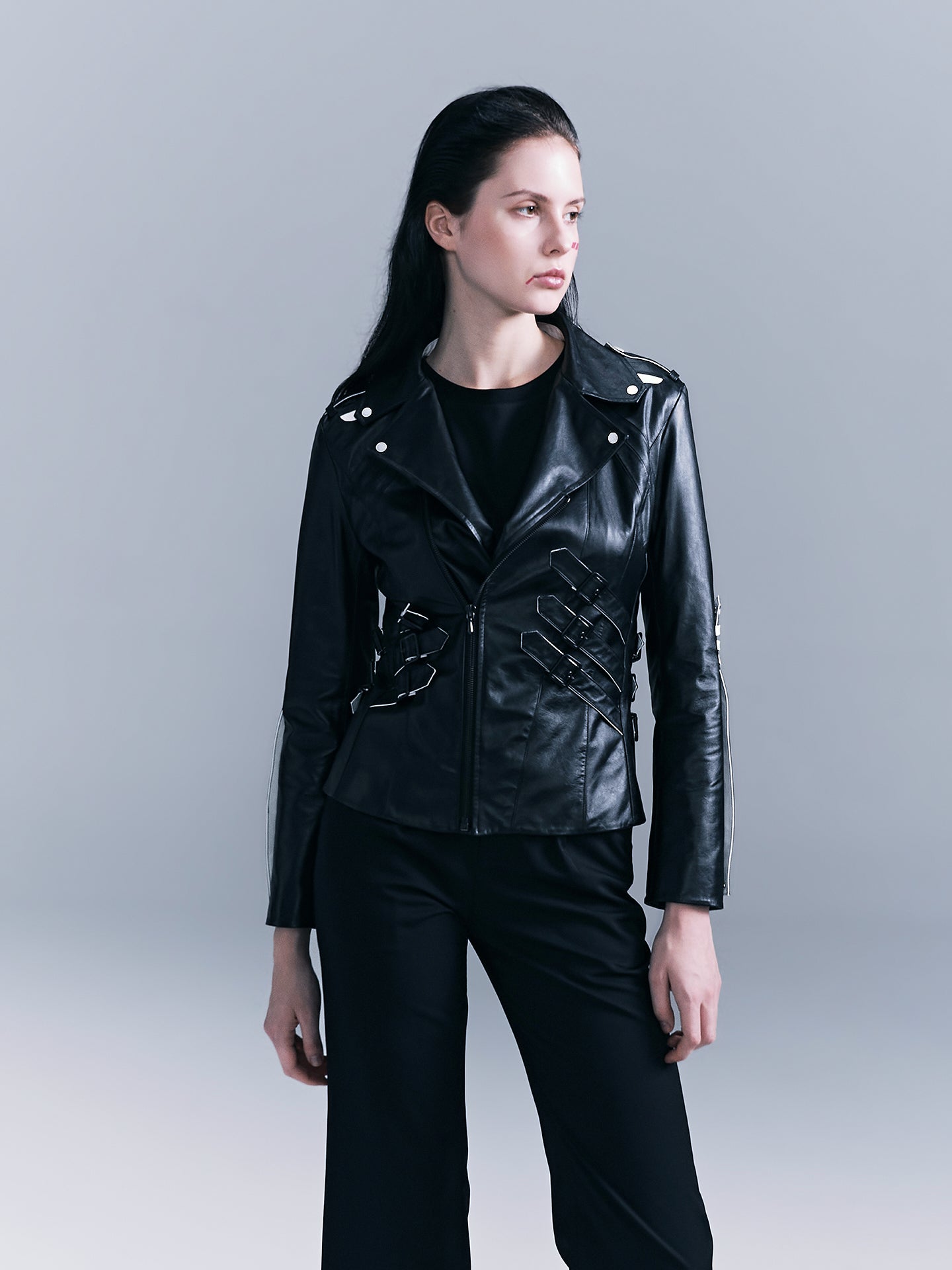 Human Skeleton Leather Jacket