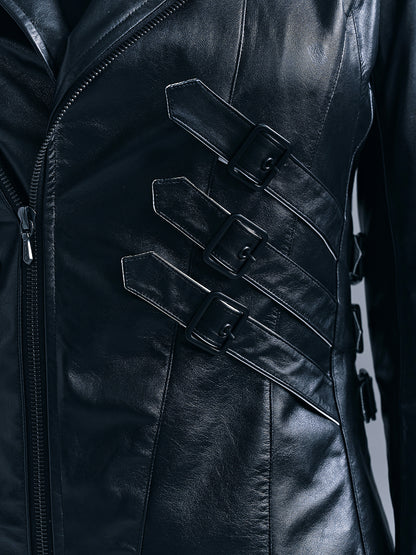 Human Skeleton Leather Jacket