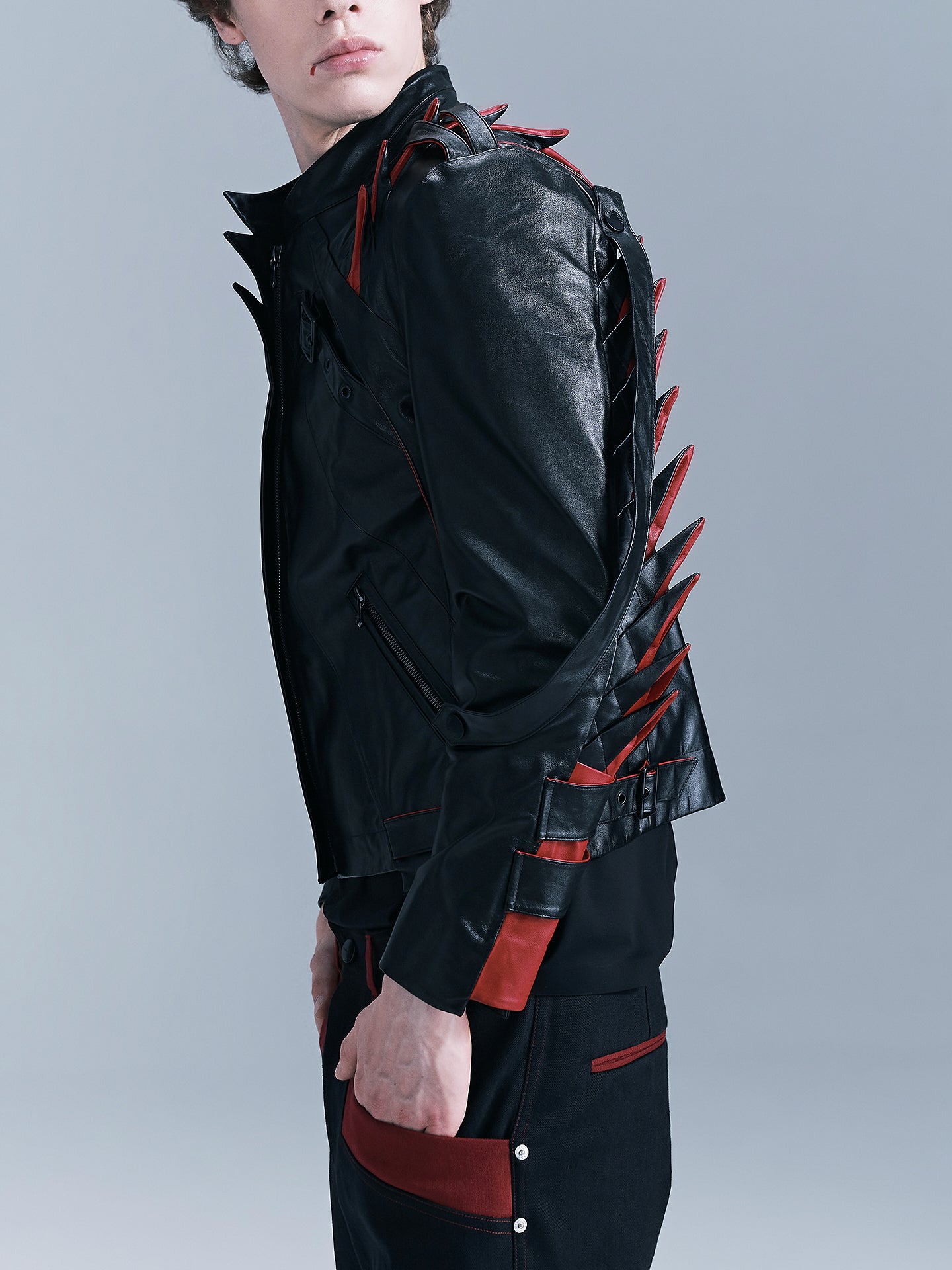 Snake Spike Leather Jacket