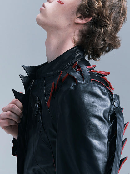 Snake Spike Leather Jacket