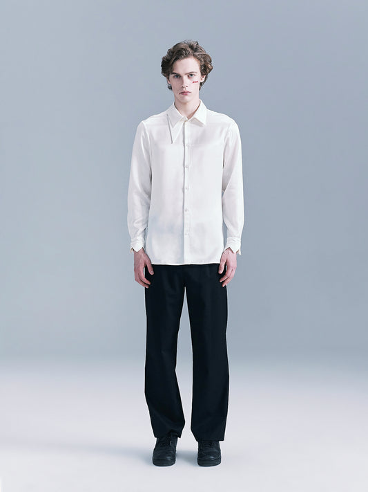 Crown-cuff Men's Shirt White