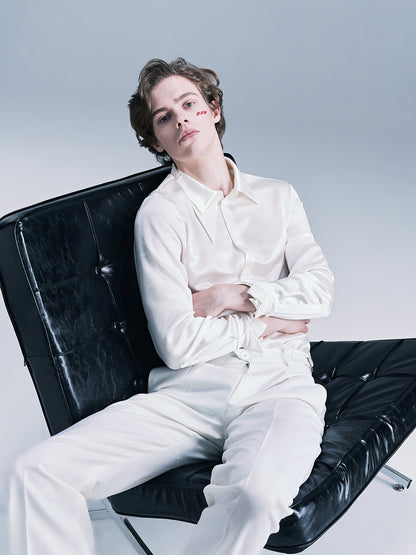 Crown-cuff Men's Shirt White