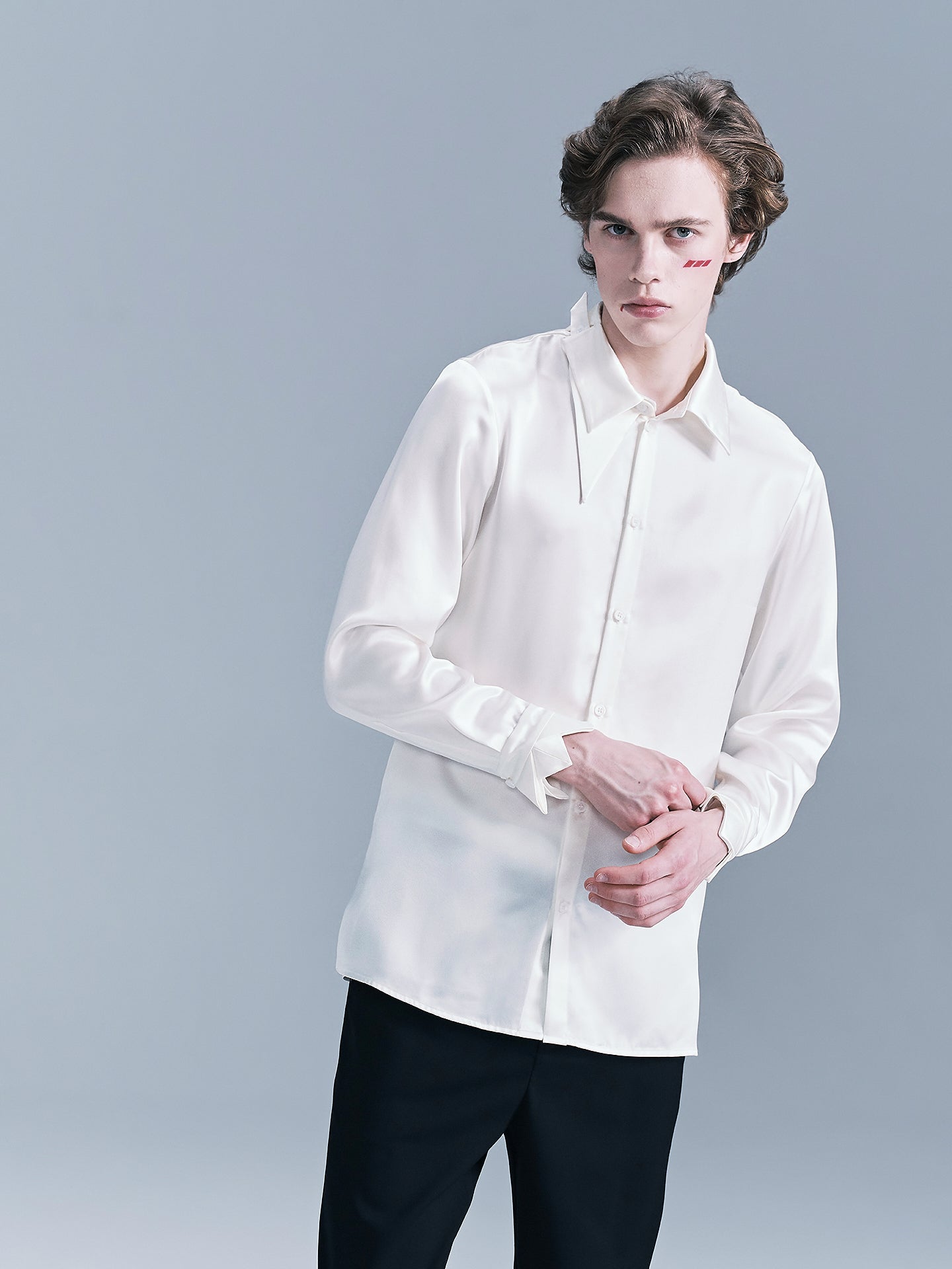 Crown-cuff Men's Shirt White