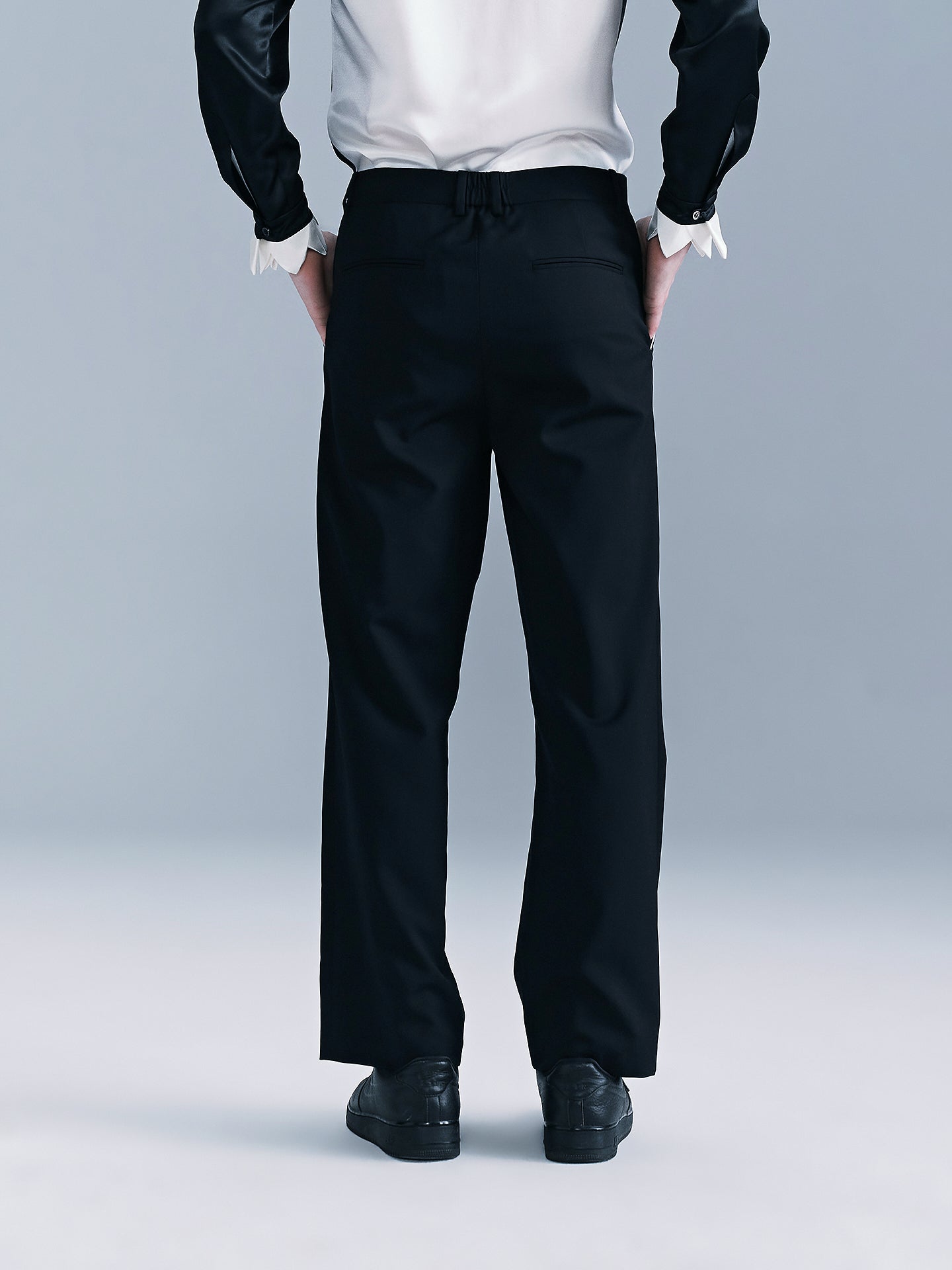 Pocketed White-Edged Men's Trousers