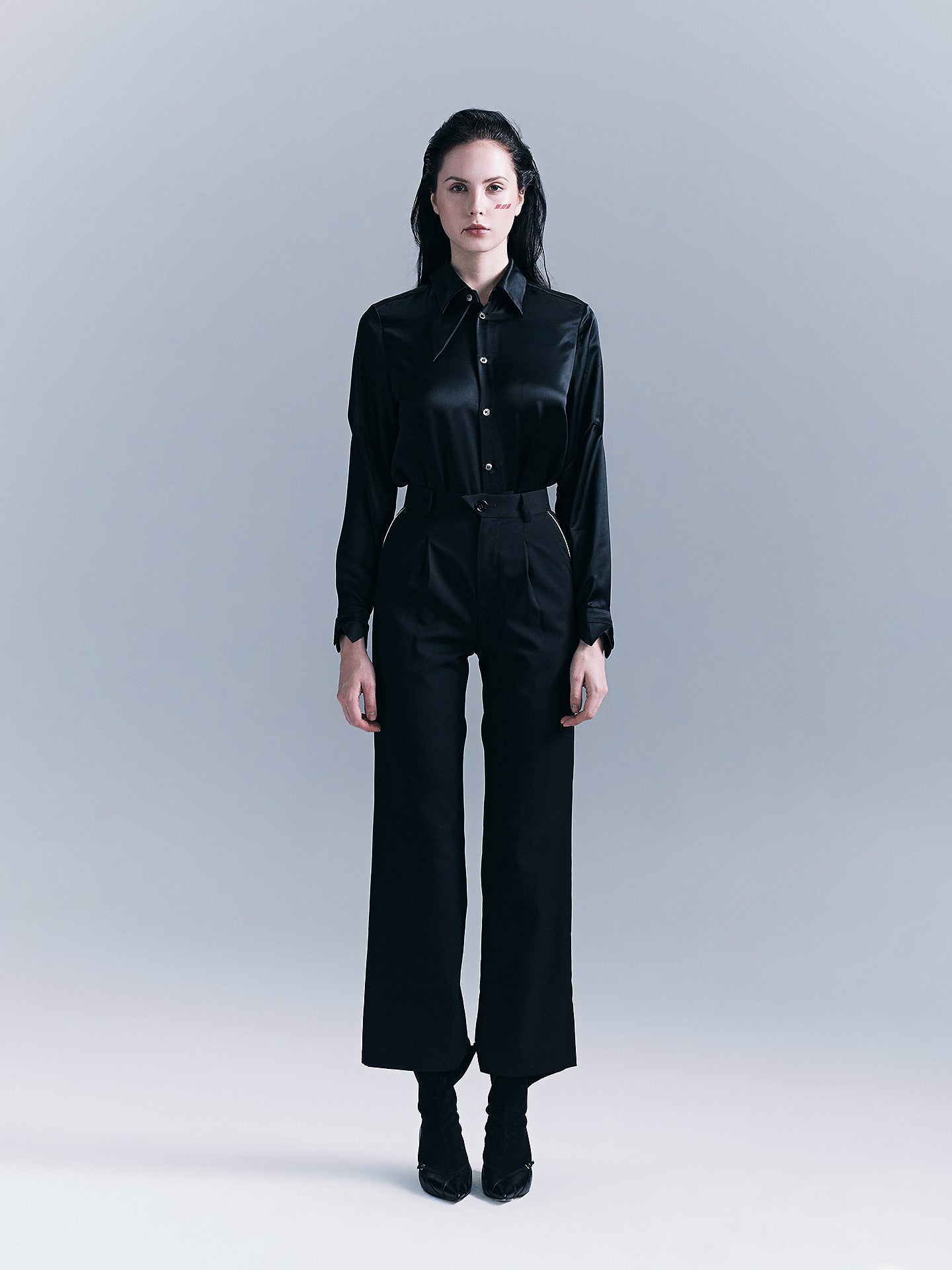 Pocketed White-Edged Women's Trousers