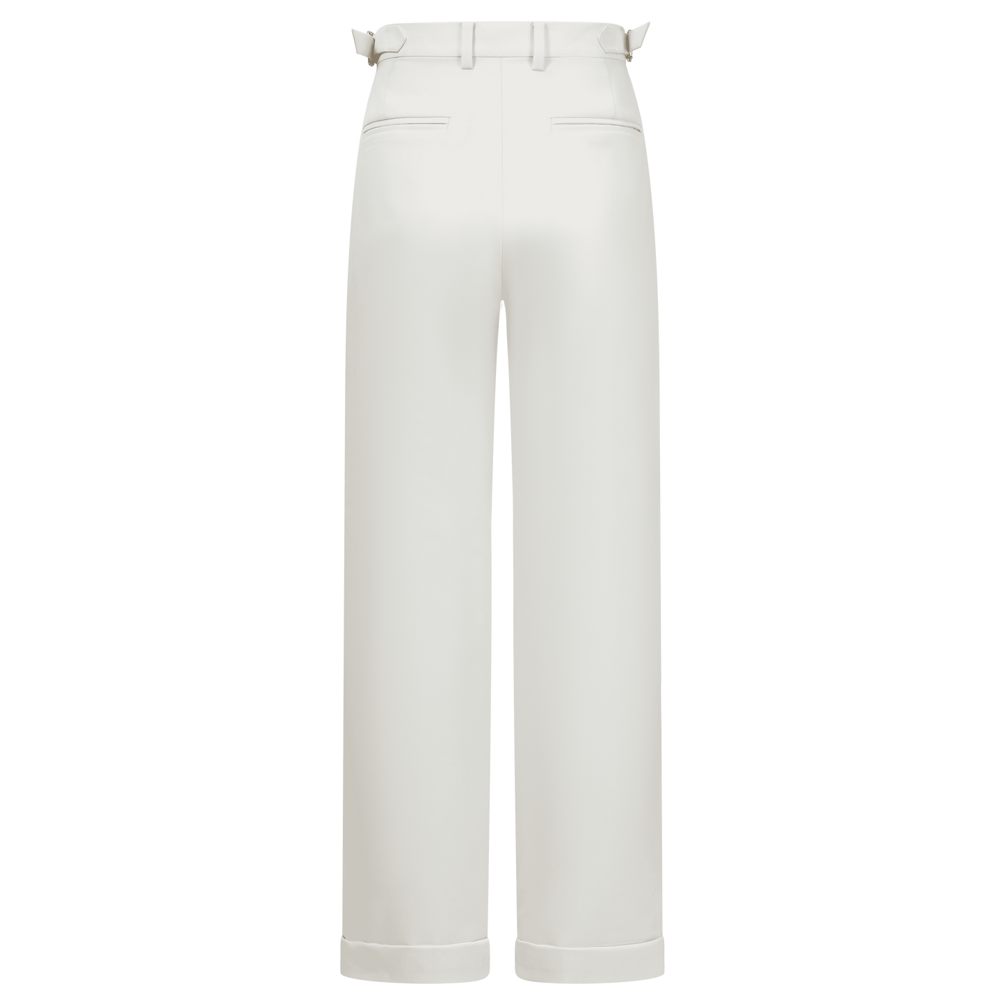 Wool blend acetate twill women's trousers