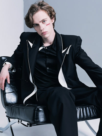 Origami Notched Lapel Men's suit