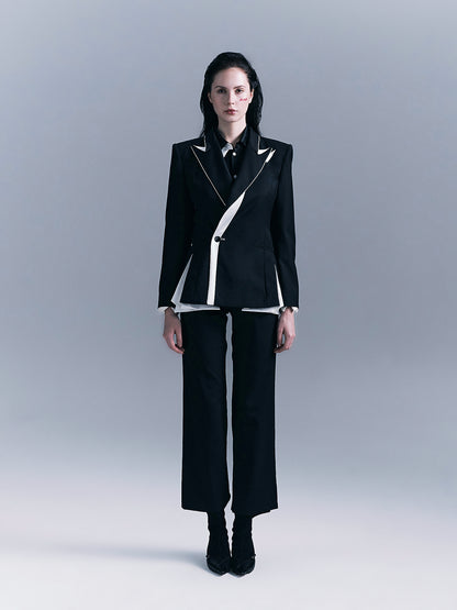 Origami Notched Lapel Women's suit