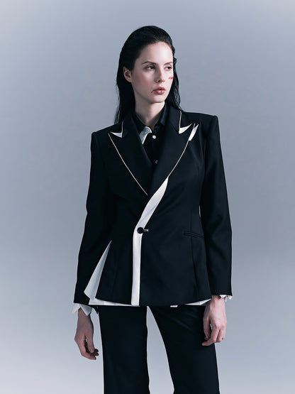 Origami Notched Lapel Women's suit