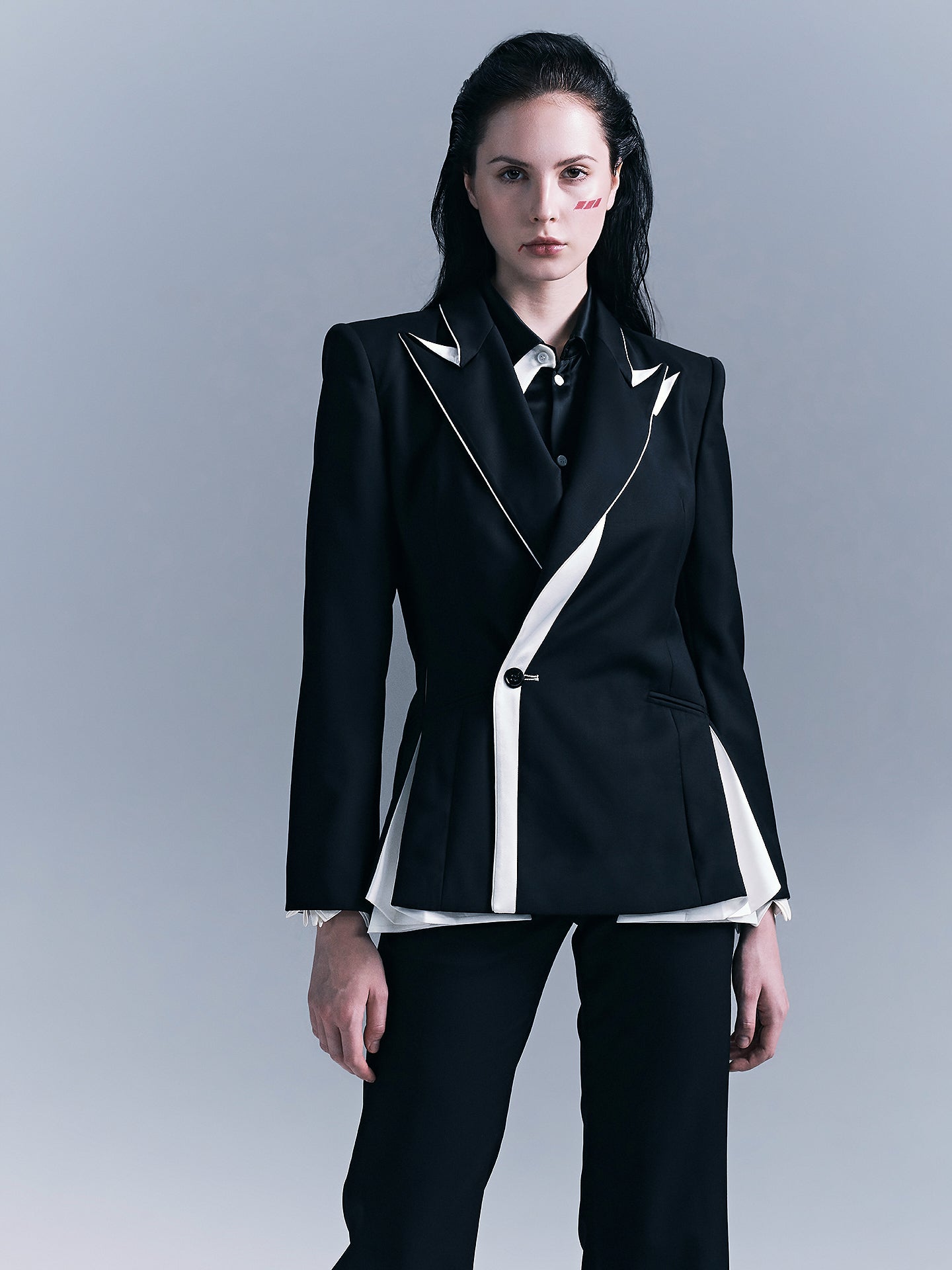 Origami Notched Lapel Women's suit