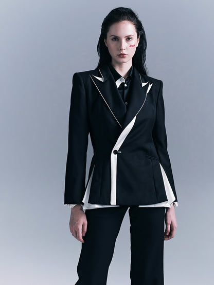 Origami Notched Lapel Women's suit