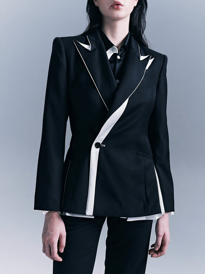 Origami Notched Lapel Women's suit
