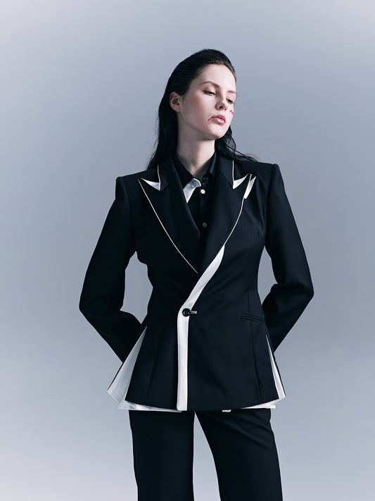 Origami Notched Lapel Women's suit