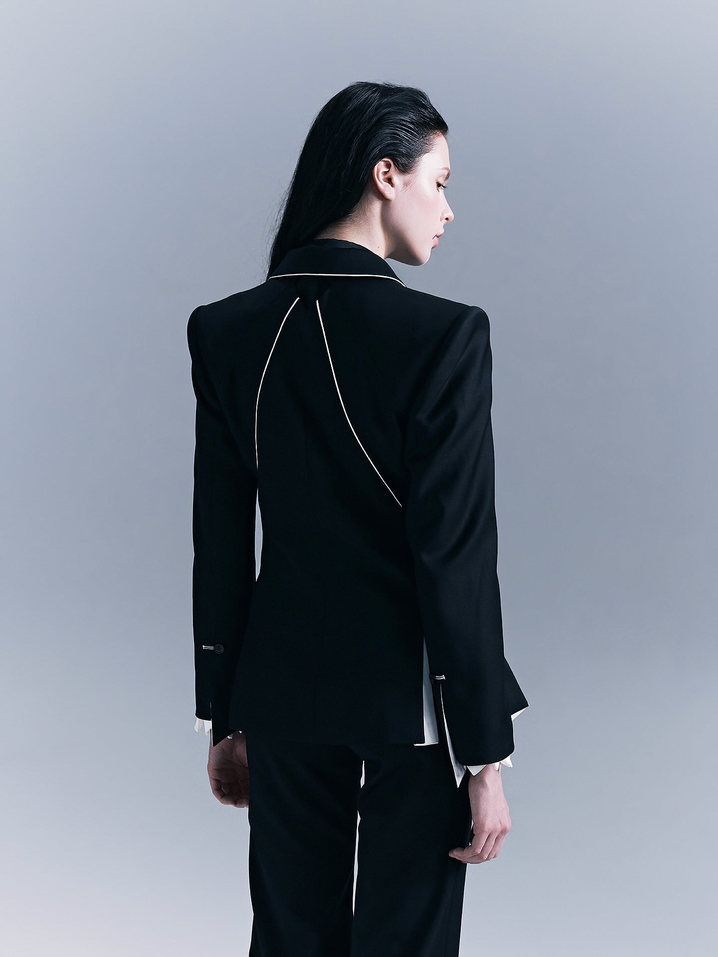 Origami Notched Lapel Women's suit