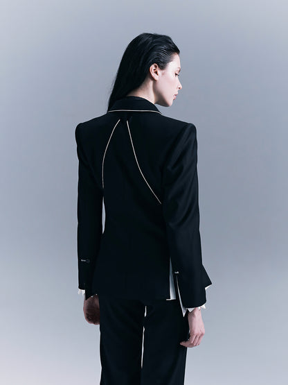 Origami Notched Lapel Women's suit