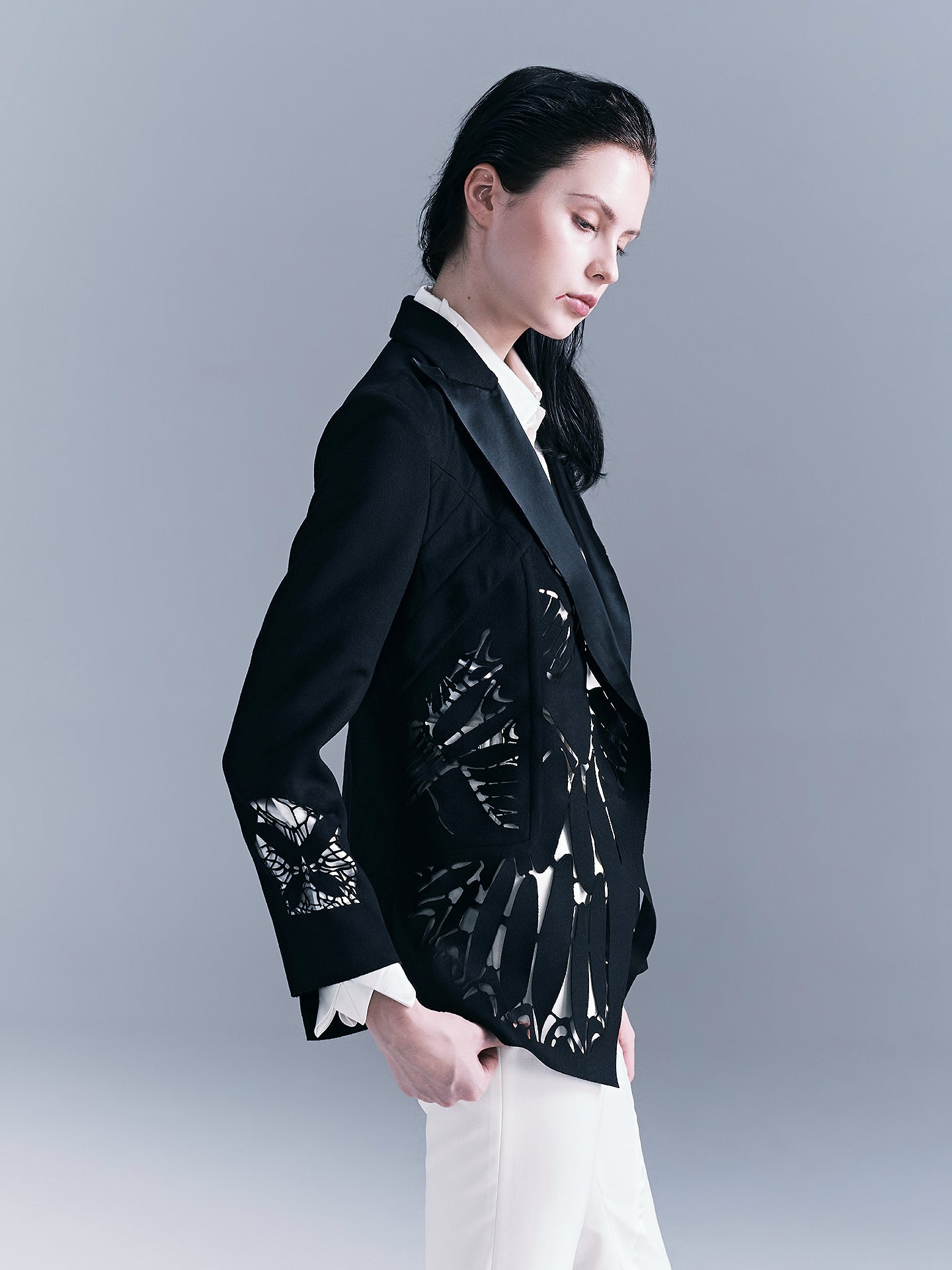 Butterfly Cutout Woman's Blazer