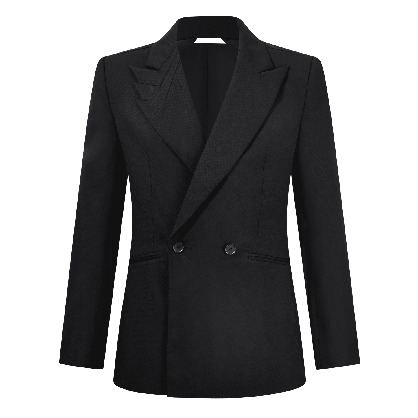 houndstooth Layered collar suit