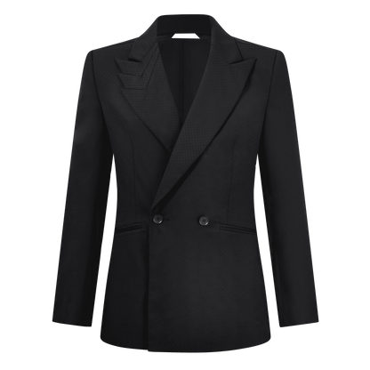 houndstooth Layered collar suit