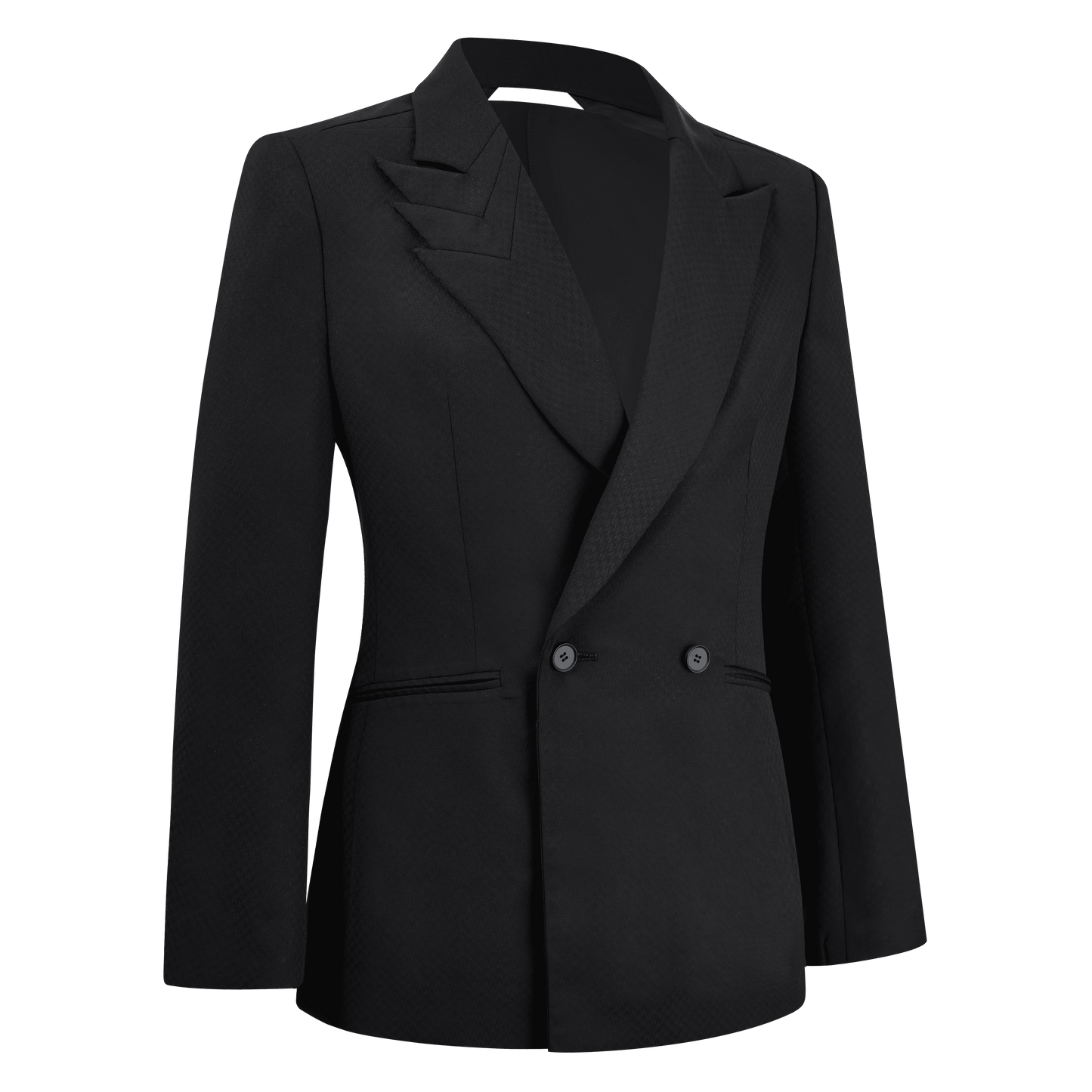 houndstooth Layered collar suit