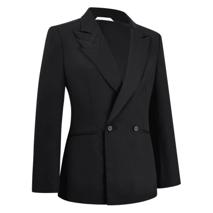 houndstooth Layered collar suit