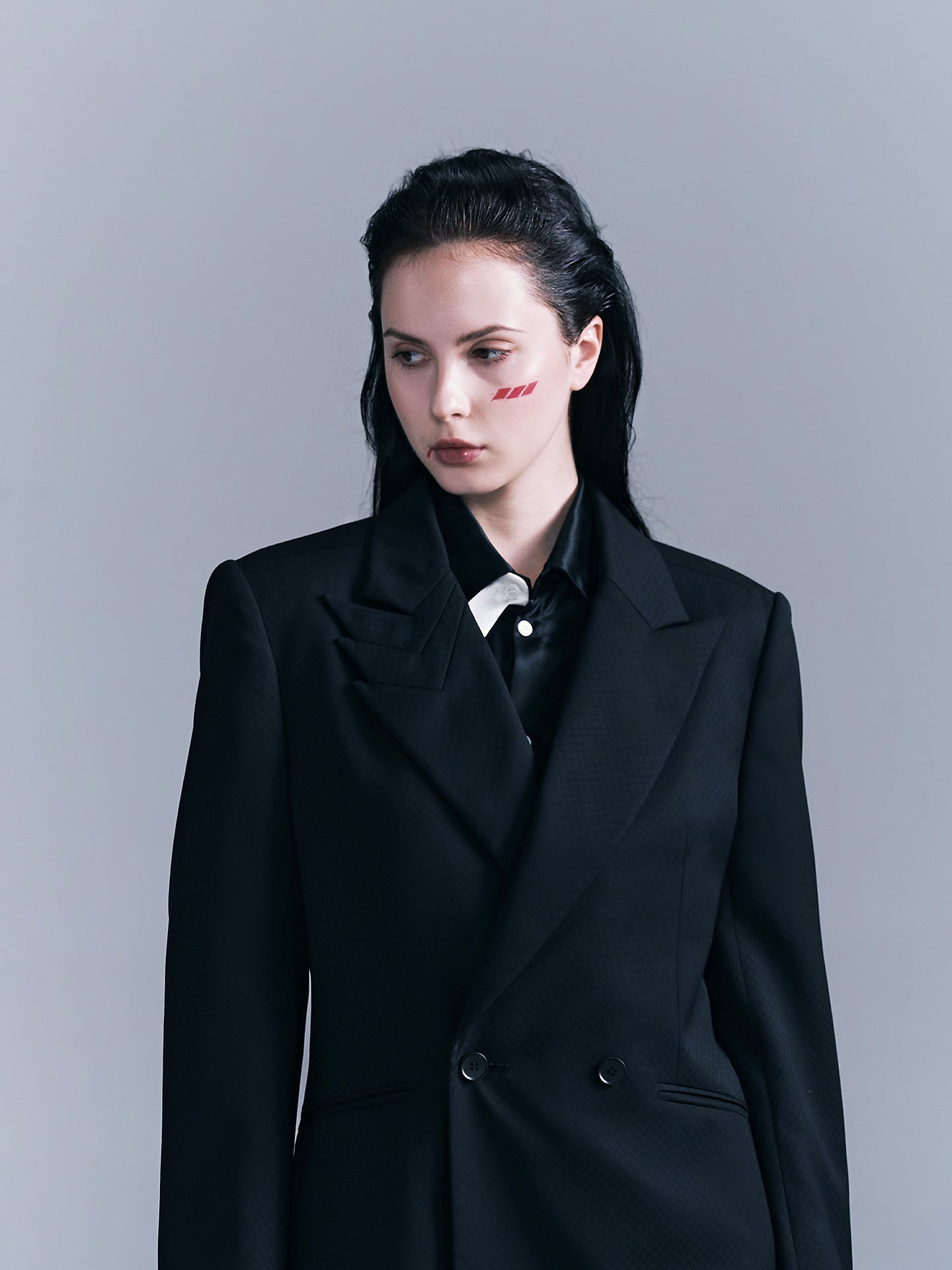 houndstooth Layered collar suit