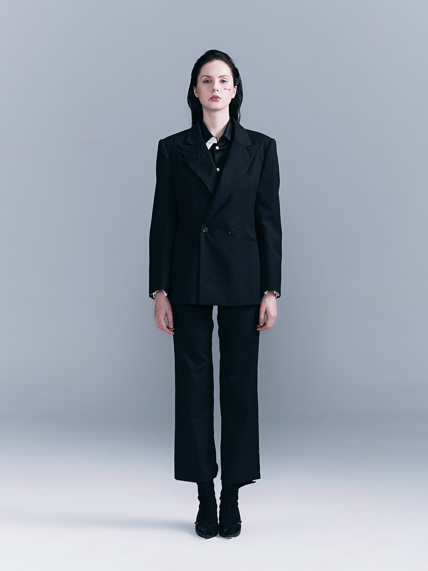 houndstooth Layered collar suit