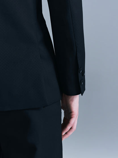 houndstooth Layered collar suit