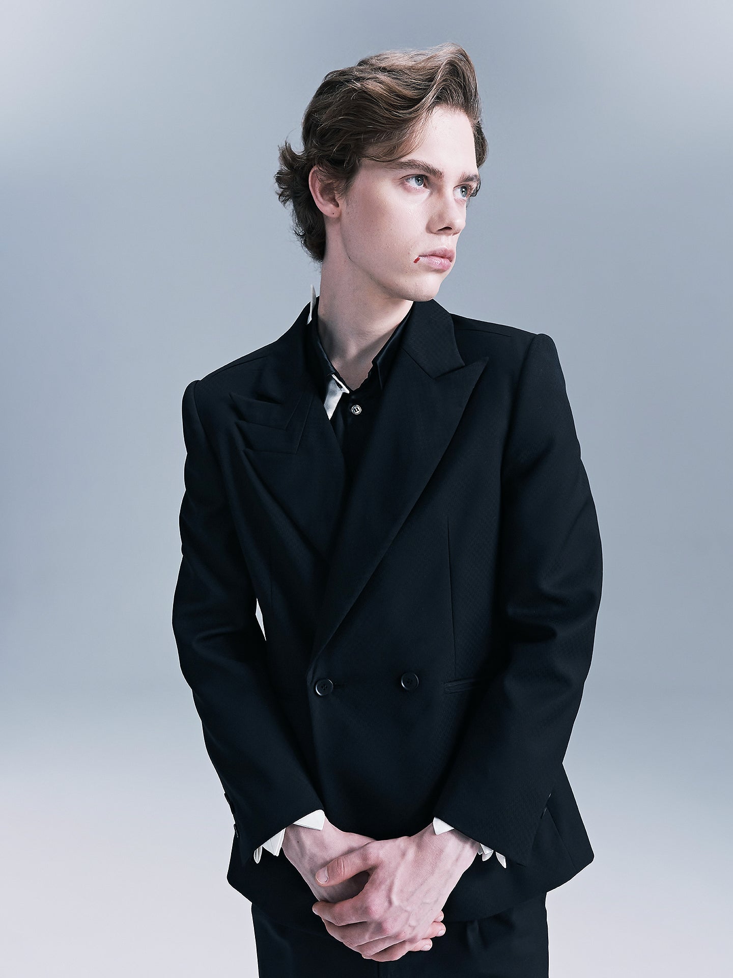 houndstooth Layered collar suit