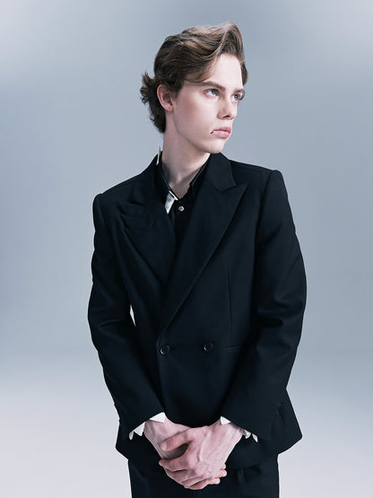 houndstooth Layered collar suit