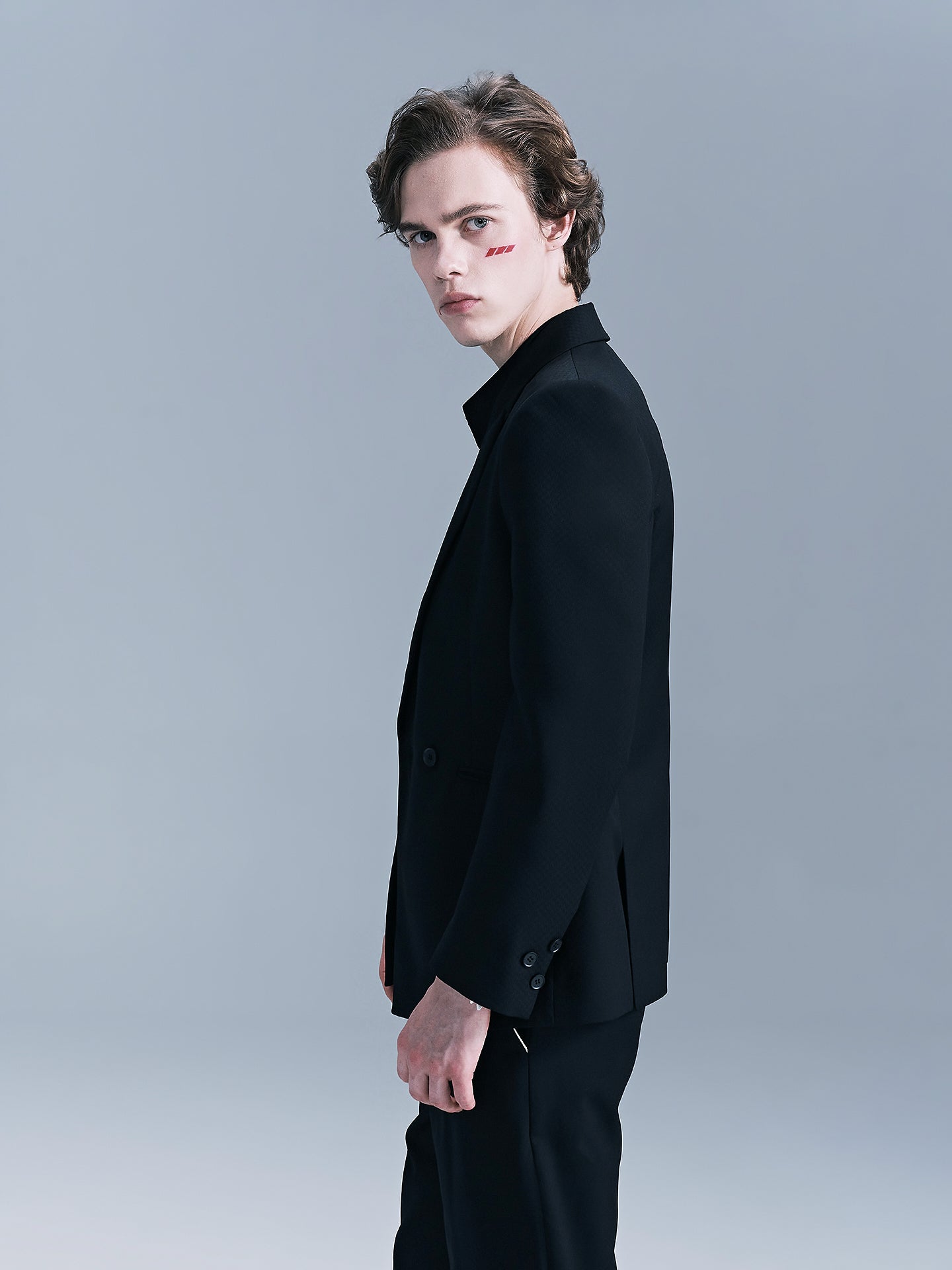 houndstooth Layered collar suit