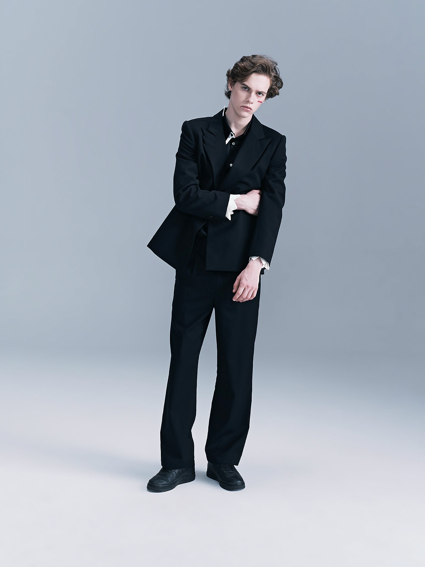 houndstooth Layered collar suit