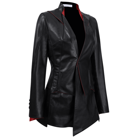 Snakebone genuine leather jacket