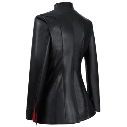 Snakebone genuine leather jacket