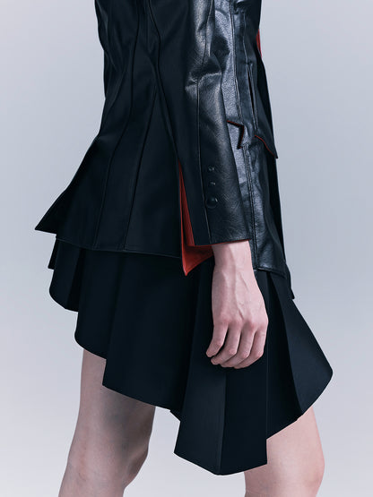 Snakebone genuine leather jacket