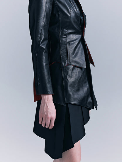 Snakebone genuine leather jacket