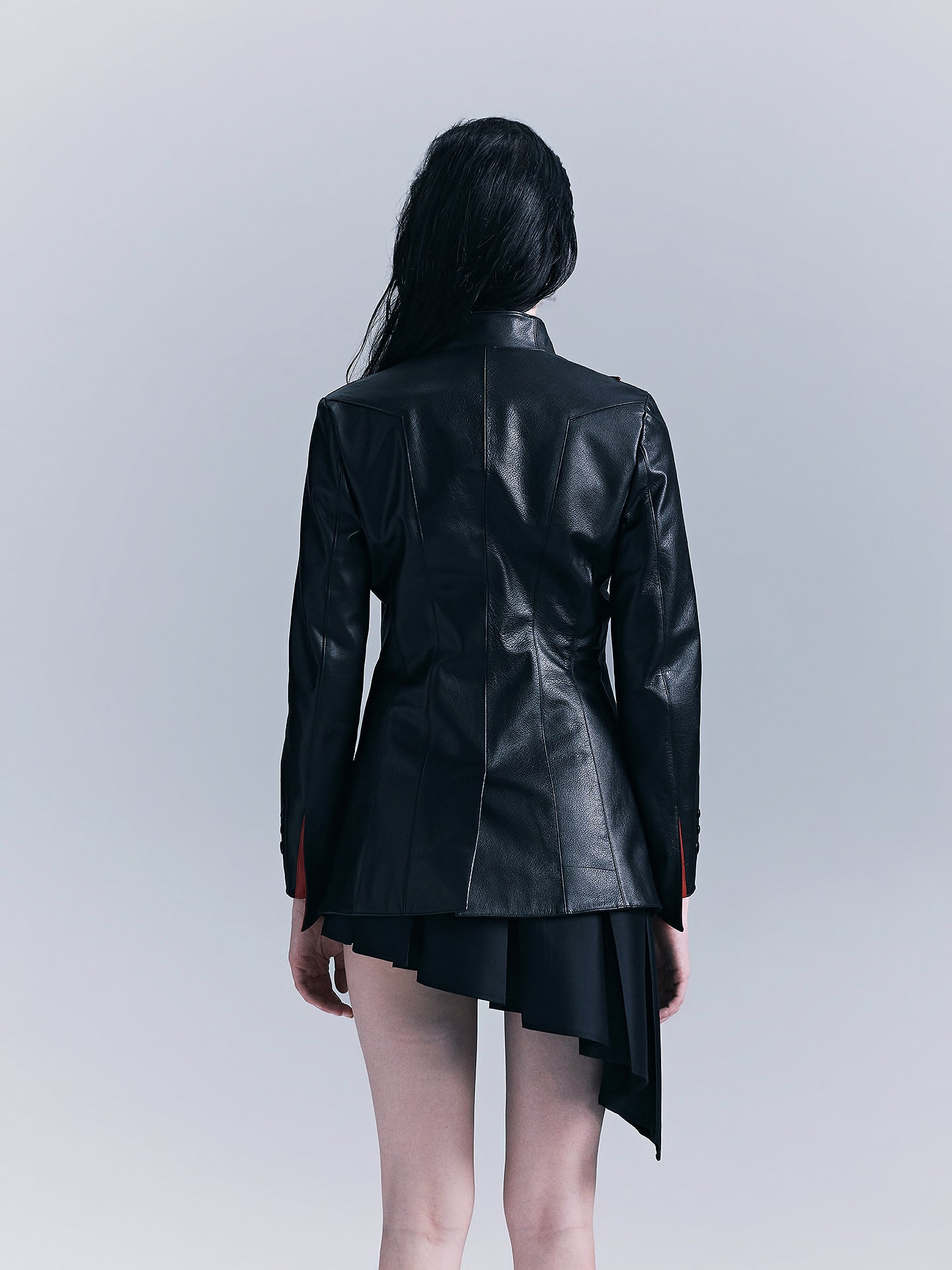 Snakebone genuine leather jacket