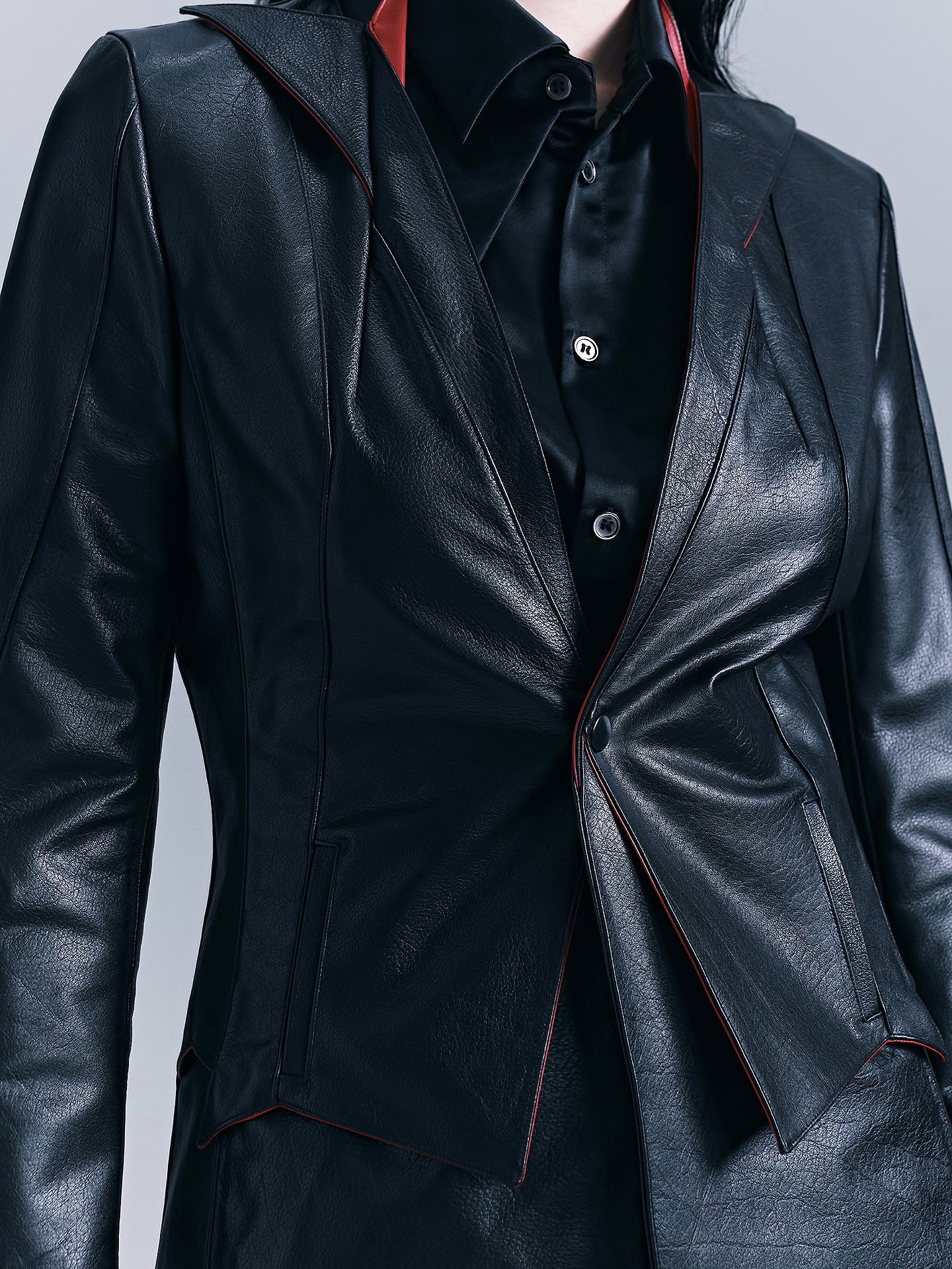 Snakebone genuine leather jacket