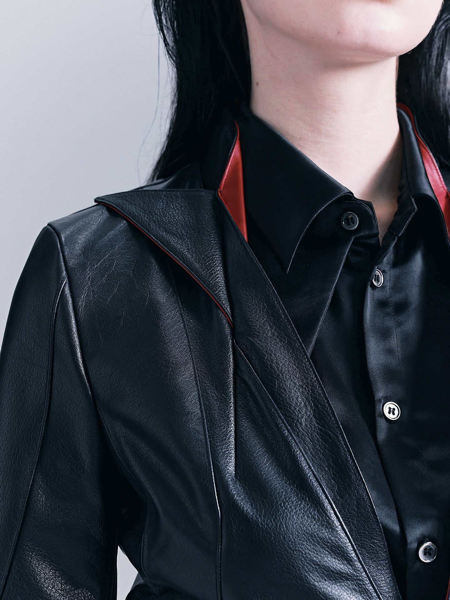 Snakebone genuine leather jacket