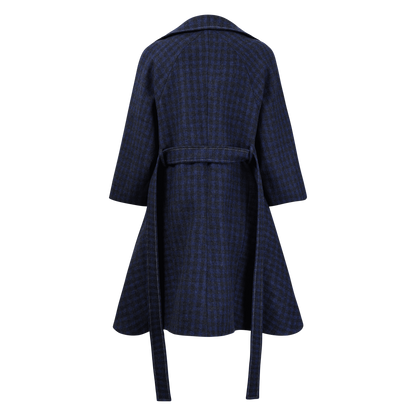 Checkered Kilted Trench Coat