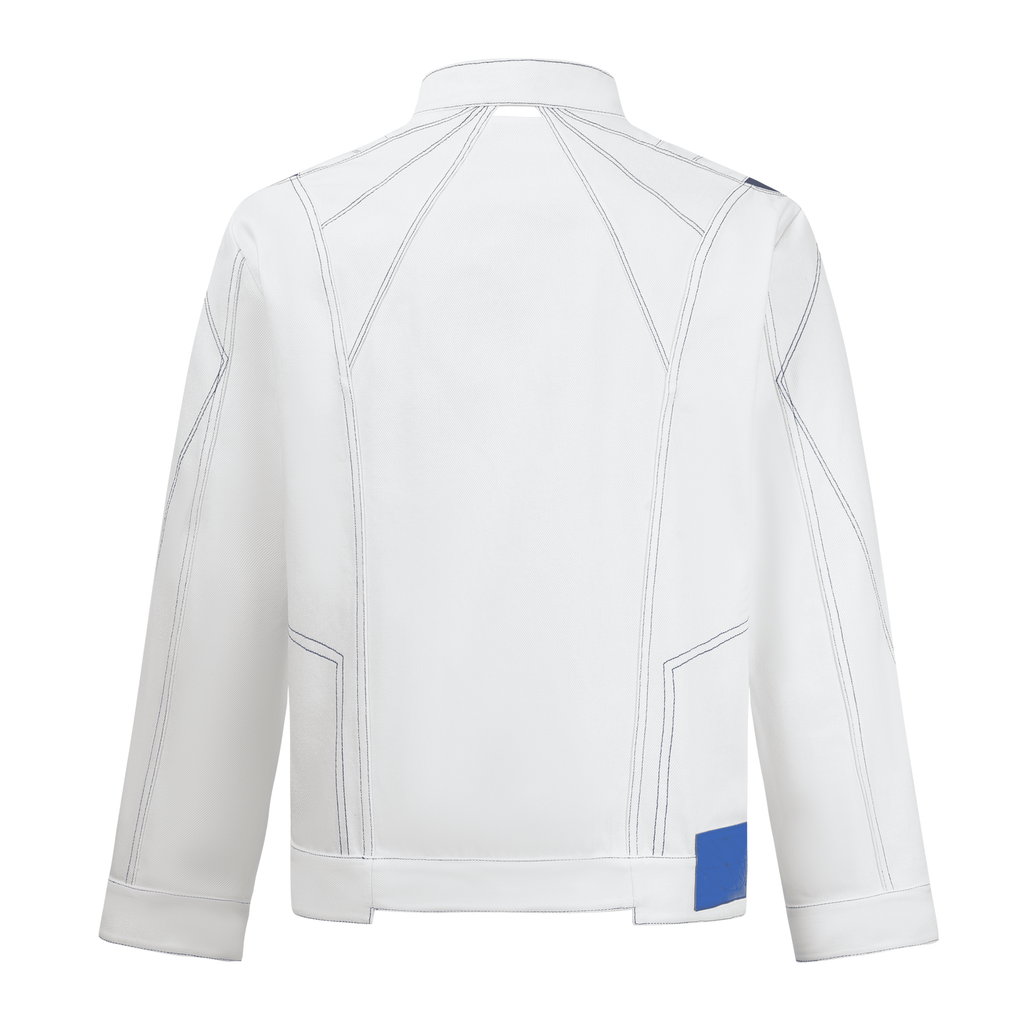 Color-blocked denim jacket