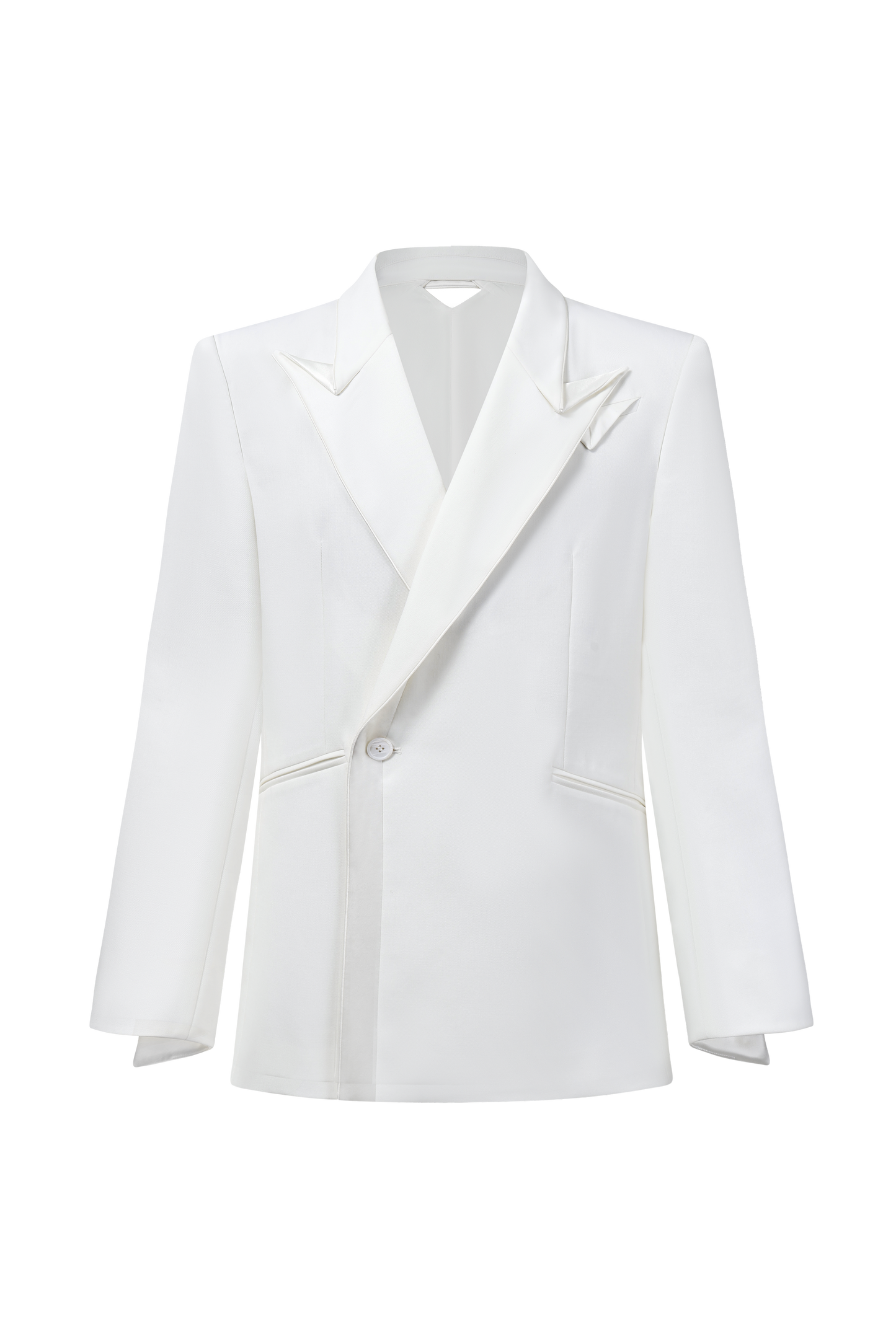 Origami Notched Lapel Men's suit (White)