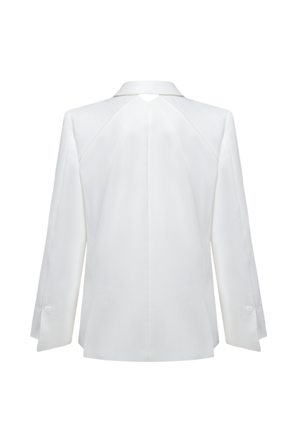 Origami Notched Lapel Men's suit (White)